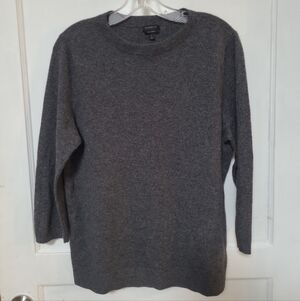 XL Talbots Dark Gray Crewneck Cashmere Sweater